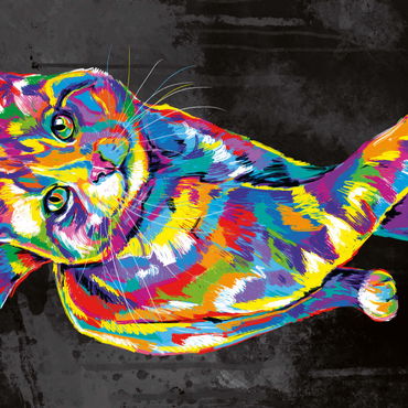 Darstellung des Puzzle Motivs Prancing Kitten 1000 Puzzle 3D Modell