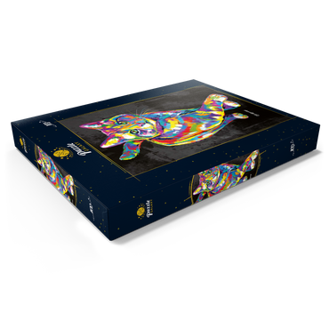 Darstellung des Puzzle Motivs Prancing Kitten 100 Puzzle Schachtel Ansicht1