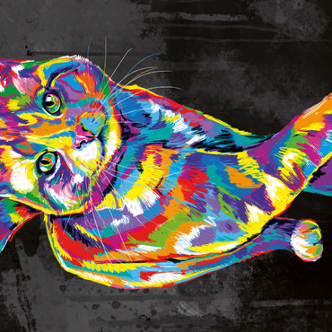 Darstellung des Puzzle Motivs Prancing Kitten 100 Puzzle 3D Modell