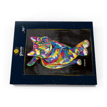 Darstellung des Puzzle Motivs Prancing Kitten 200 Puzzle Schachtel Ansicht3