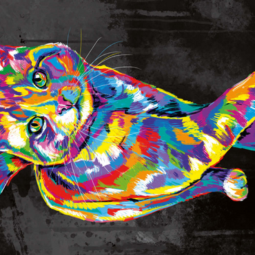 Darstellung des Puzzle Motivs Prancing Kitten 200 Puzzle 3D Modell