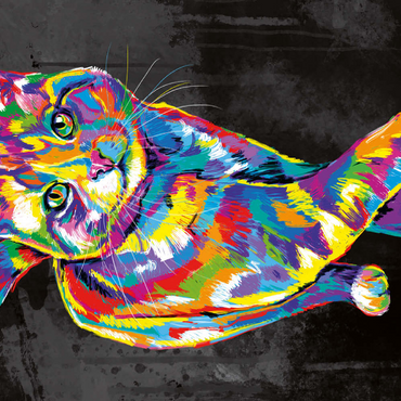 Darstellung des Puzzle Motivs Prancing Kitten 500 Puzzle 3D Modell