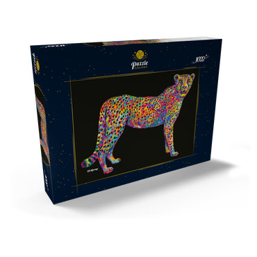 Darstellung des Puzzle Motivs Cheetah Pop Colors 1000 Puzzle Schachtel Ansicht2