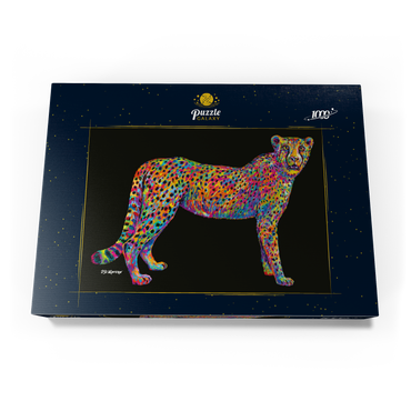 Darstellung des Puzzle Motivs Cheetah Pop Colors 1000 Puzzle Schachtel Ansicht3