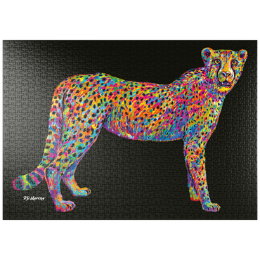 Darstellung des Puzzle Motivs puzzleplate Cheetah Pop Colors 1000 Puzzle