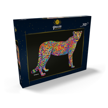 Darstellung des Puzzle Motivs Cheetah Pop Colors 200 Puzzle Schachtel Ansicht2