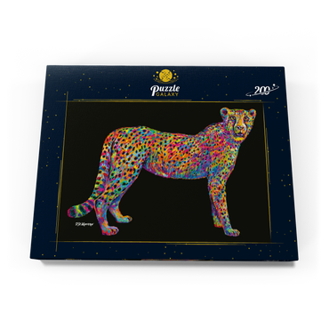 Darstellung des Puzzle Motivs Cheetah Pop Colors 200 Puzzle Schachtel Ansicht3