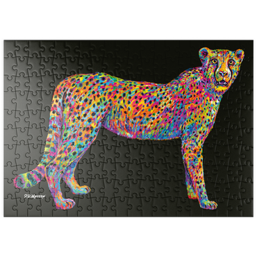Darstellung des Puzzle Motivs puzzleplate Cheetah Pop Colors 200 Puzzle