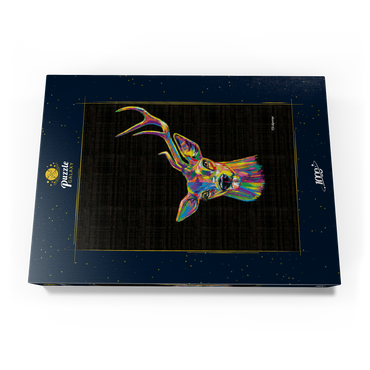 Darstellung des Puzzle Motivs Deer Family 1000 Puzzle Schachtel Ansicht3