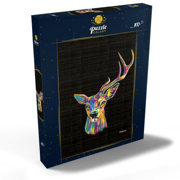 Darstellung des Puzzle Motivs Deer Family 100 Puzzle Schachtel Ansicht2