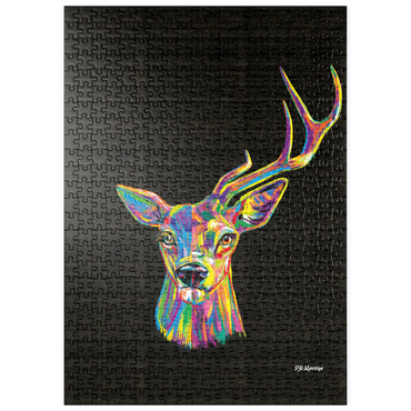 Darstellung des Puzzle Motivs puzzleplate Deer Family 500 Puzzle