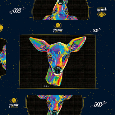 Darstellung des Puzzle Motivs Pop Colors Doe 500 Puzzle Schachtel 3D Modell