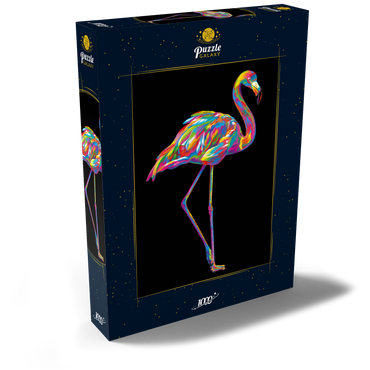 Darstellung des Puzzle Motivs Pop Colors Flamingo 1000 Puzzle Schachtel Ansicht2