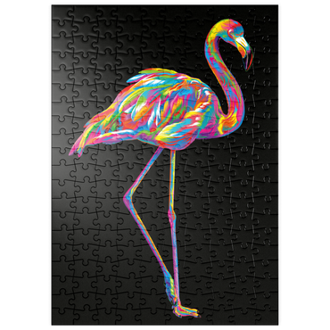 Darstellung des Puzzle Motivs puzzleplate Pop Colors Flamingo 200 Puzzle