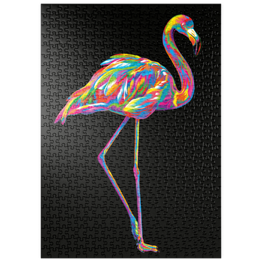 Darstellung des Puzzle Motivs puzzleplate Pop Colors Flamingo 500 Puzzle