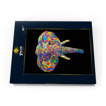 Darstellung des Puzzle Motivs Elephant Head 100 Puzzle Schachtel Ansicht3