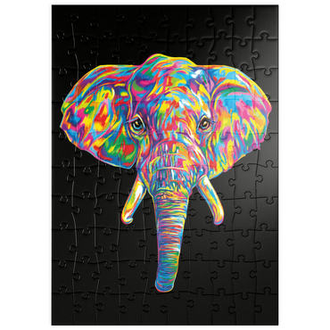 Darstellung des Puzzle Motivs puzzleplate Elephant Head 100 Puzzle
