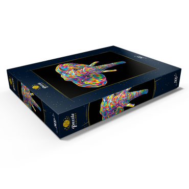 Darstellung des Puzzle Motivs Elephant Head 500 Puzzle Schachtel Ansicht1