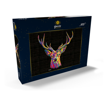 Darstellung des Puzzle Motivs Buck Head 1000 Puzzle Schachtel Ansicht2