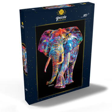 Darstellung des Puzzle Motivs Pop Colors Elephant 100 Puzzle Schachtel Ansicht2