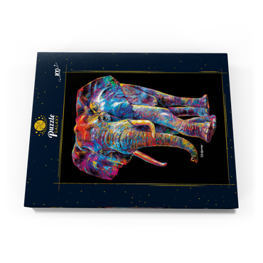 Darstellung des Puzzle Motivs Pop Colors Elephant 100 Puzzle Schachtel Ansicht3