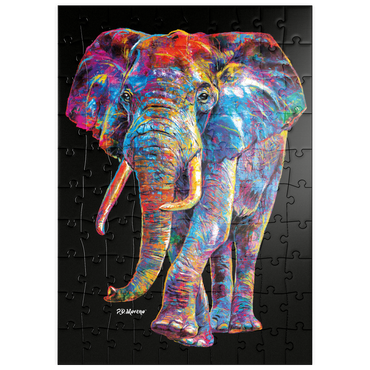 Darstellung des Puzzle Motivs puzzleplate Pop Colors Elephant 100 Puzzle