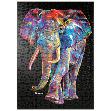 Darstellung des Puzzle Motivs puzzleplate Pop Colors Elephant 500 Puzzle
