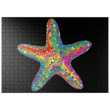 Darstellung des Puzzle Motivs puzzleplate Starfish Pop Colors 500 Puzzle