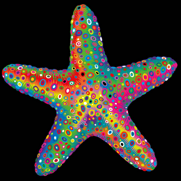 Darstellung des Puzzle Motivs Starfish Pop Colors 500 Puzzle 3D Modell