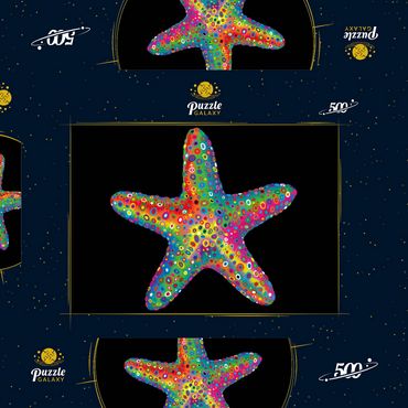 Darstellung des Puzzle Motivs Starfish Pop Colors 500 Puzzle Schachtel 3D Modell