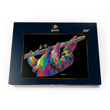 Darstellung des Puzzle Motivs Sloth Relaxin' 1000 Puzzle Schachtel Ansicht3