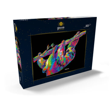 Darstellung des Puzzle Motivs Sloth Relaxin' 500 Puzzle Schachtel Ansicht2