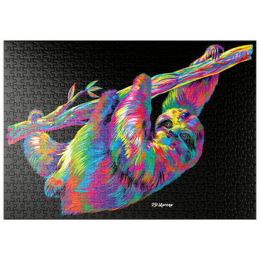 Darstellung des Puzzle Motivs puzzleplate Sloth Relaxin' 500 Puzzle