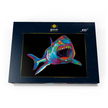 Darstellung des Puzzle Motivs Pop Colors Shark 1000 Puzzle Schachtel Ansicht3