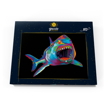 Darstellung des Puzzle Motivs Pop Colors Shark 100 Puzzle Schachtel Ansicht3