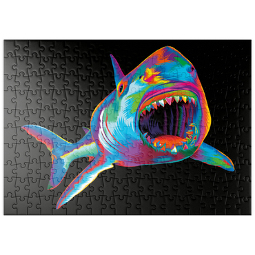Darstellung des Puzzle Motivs puzzleplate Pop Colors Shark 200 Puzzle