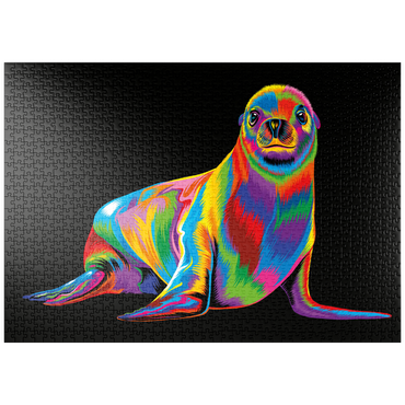 Darstellung des Puzzle Motivs puzzleplate Pop Colors Sea Lion 1000 Puzzle