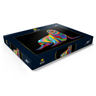 Darstellung des Puzzle Motivs Pop Colors Sea Lion 100 Puzzle Schachtel Ansicht1