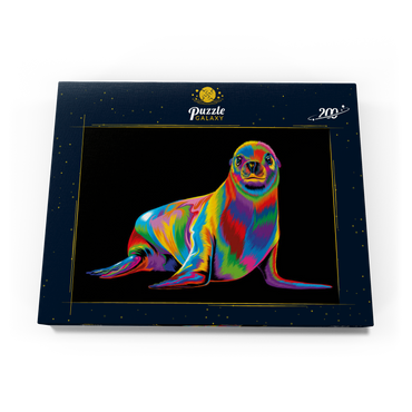 Darstellung des Puzzle Motivs Pop Colors Sea Lion 200 Puzzle Schachtel Ansicht3