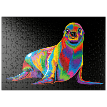 Darstellung des Puzzle Motivs puzzleplate Pop Colors Sea Lion 200 Puzzle