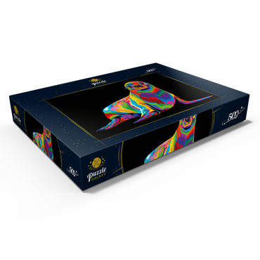 Darstellung des Puzzle Motivs Pop Colors Sea Lion 500 Puzzle Schachtel Ansicht1