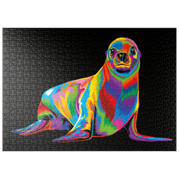 Darstellung des Puzzle Motivs puzzleplate Pop Colors Sea Lion 500 Puzzle