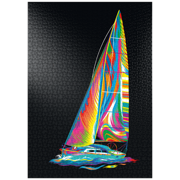 Darstellung des Puzzle Motivs puzzleplate Pop Colors Sailboat 1000 Puzzle