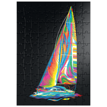 Darstellung des Puzzle Motivs puzzleplate Pop Colors Sailboat 100 Puzzle