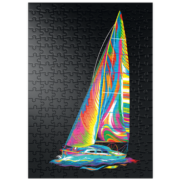 Darstellung des Puzzle Motivs puzzleplate Pop Colors Sailboat 200 Puzzle