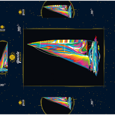 Darstellung des Puzzle Motivs Pop Colors Sailboat 200 Puzzle Schachtel 3D Modell