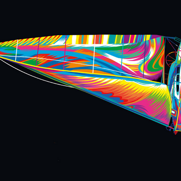 Darstellung des Puzzle Motivs Pop Colors Sailboat 500 Puzzle 3D Modell