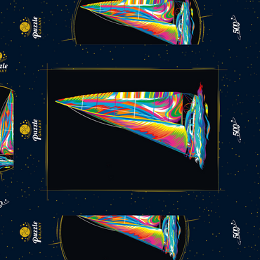 Darstellung des Puzzle Motivs Pop Colors Sailboat 500 Puzzle Schachtel 3D Modell