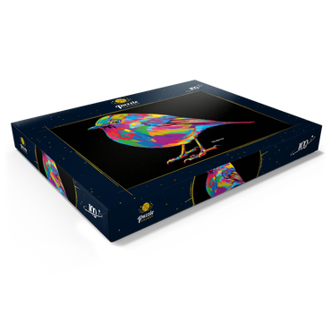 Darstellung des Puzzle Motivs Robin Pop Colors 100 Puzzle Schachtel Ansicht1