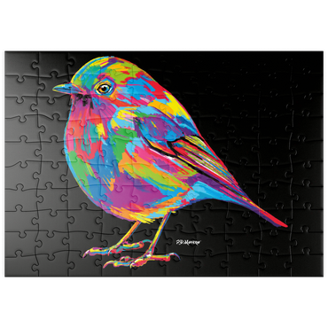 Darstellung des Puzzle Motivs puzzleplate Robin Pop Colors 100 Puzzle
